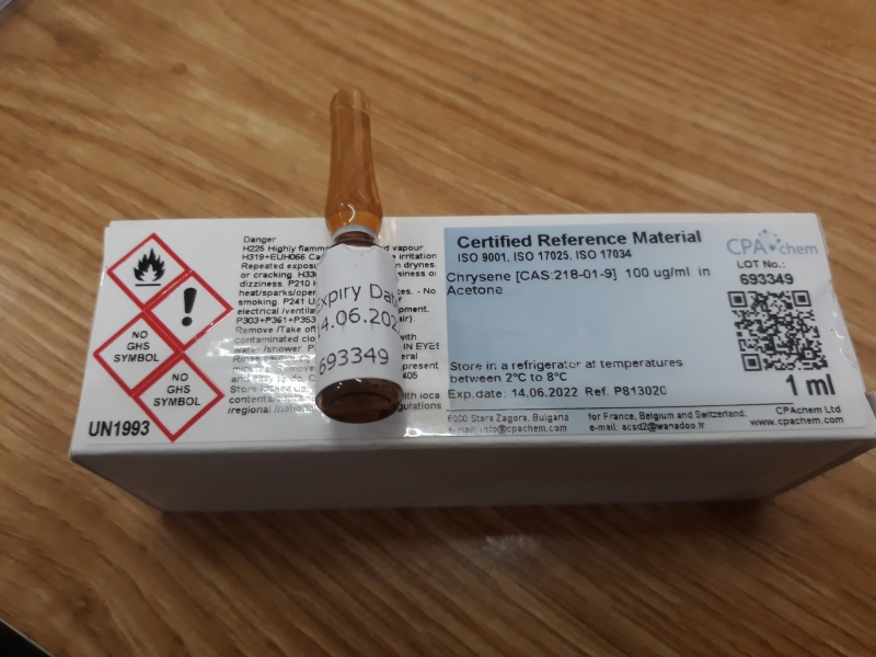 Dung dịch chuẩn Chrysene [CAS:218-01-9] 100 ug/ml in Acetone, CPAchem