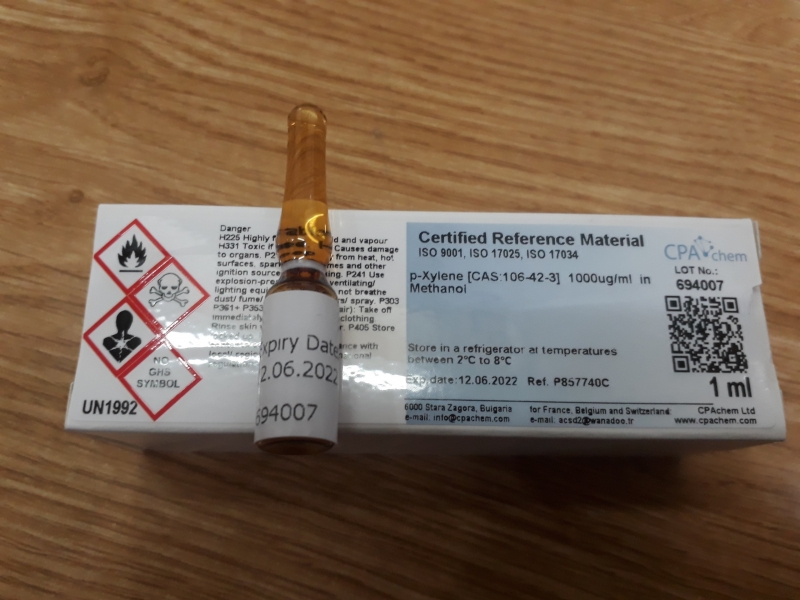 Dung dịch chuẩn p-Xylene [CAS:106-42-3] 1000ug/ml in Methanol, CPAchem