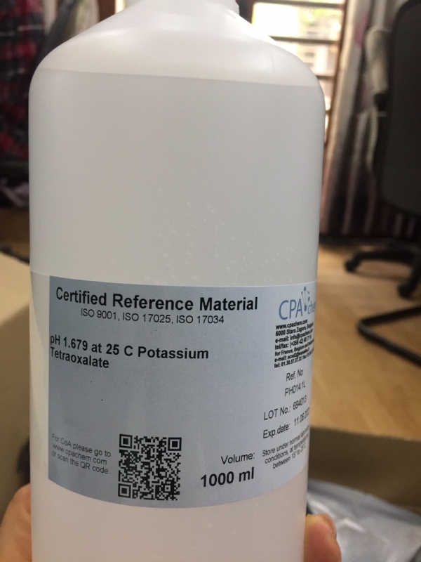 Dung dịch pH 1.679 at 25°C Potassium Tetraoxalate, CPAchem