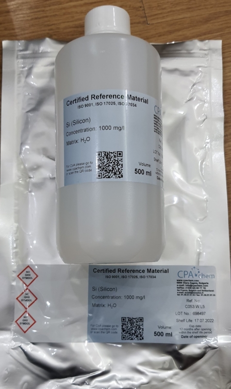 Dung dịch chuẩn Silicon (Si) 1g/L cho ICP, chai 500mL, CPAchem