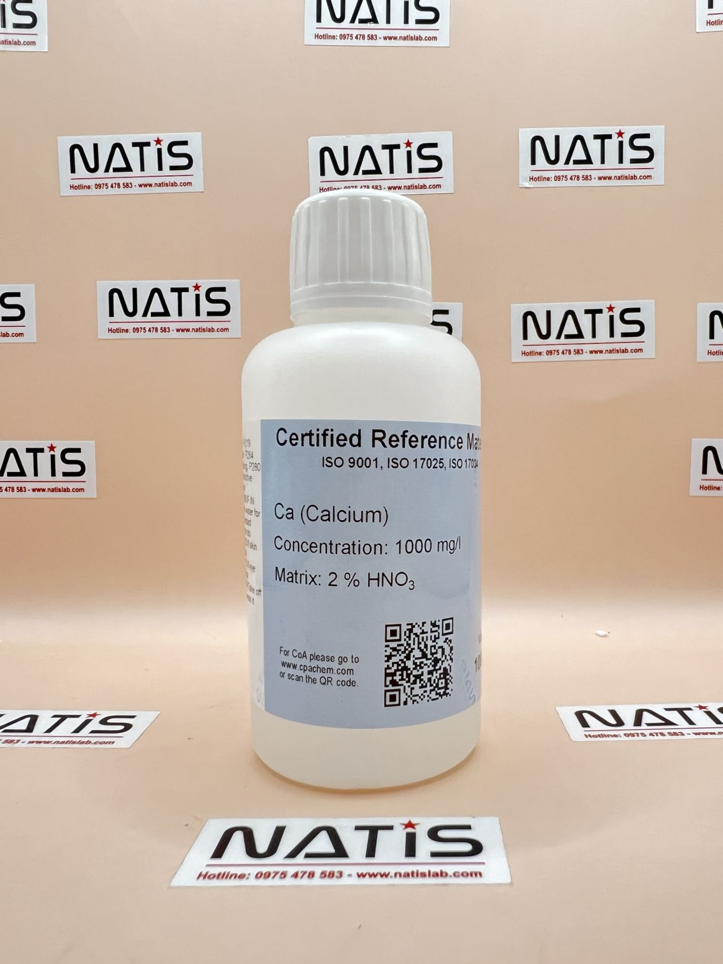 Dung dịch chuẩn Calcium (Ca) 1g/l cho AAS, chai 100mL, CPAchem