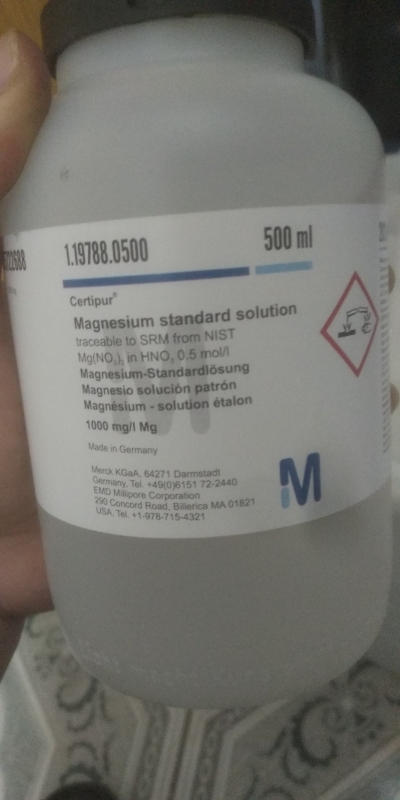 Dung dịch chuẩn Magie 1000mg/l Mg, Merck