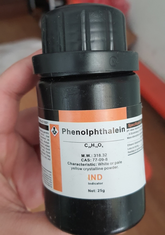 Phenolphthalein, Trung Quốc