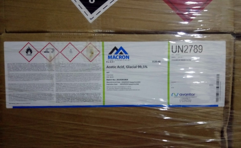 Acetic acid glacial ≥99.5%, AR, Macron