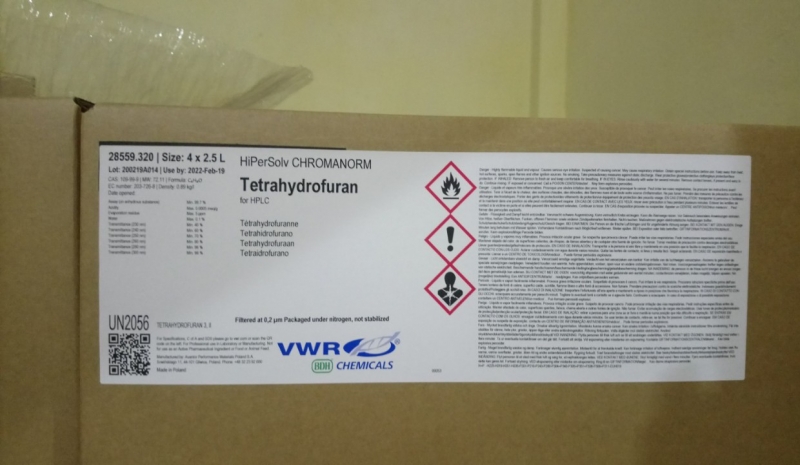 Tetrahydrofuran for HPLC, VWR