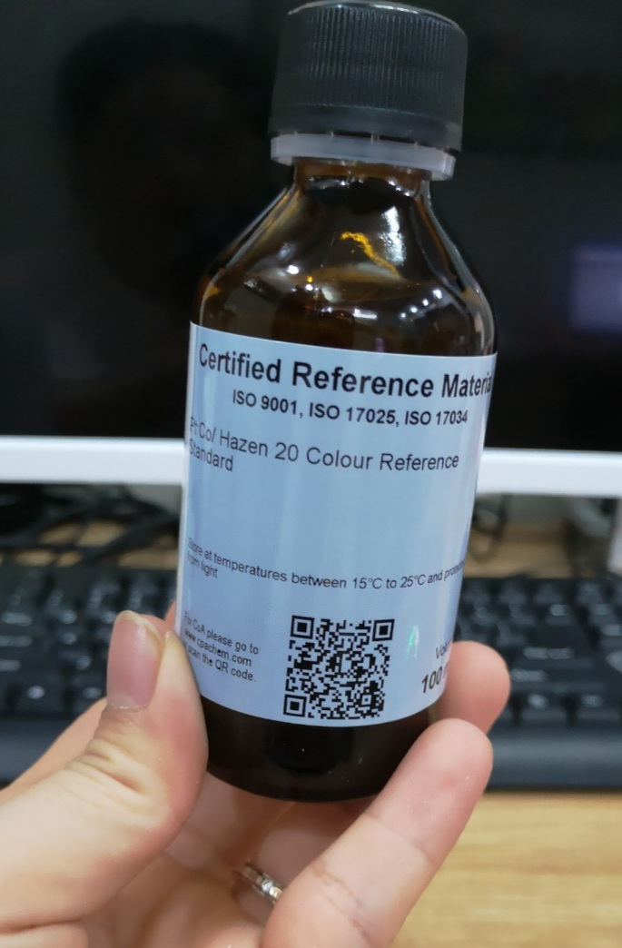 Dung dịch chuẩn độ màu 20 Pt-Co, chai 100mL, CPAchem