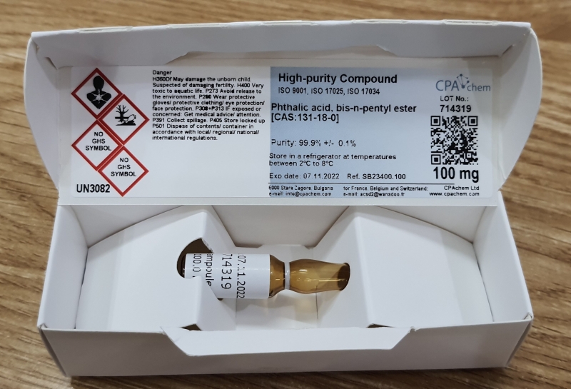 Chất chuẩn Phthalic acid, bis-n-pentyl ester [CAS:131-18-0], CPAchem