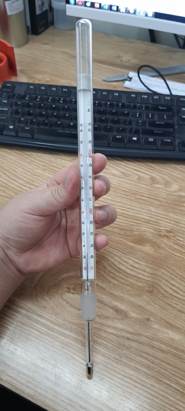 Nhiệt kế nhám 14/23 dải nhiệt độ 0-250 độ C, Trung Quốc