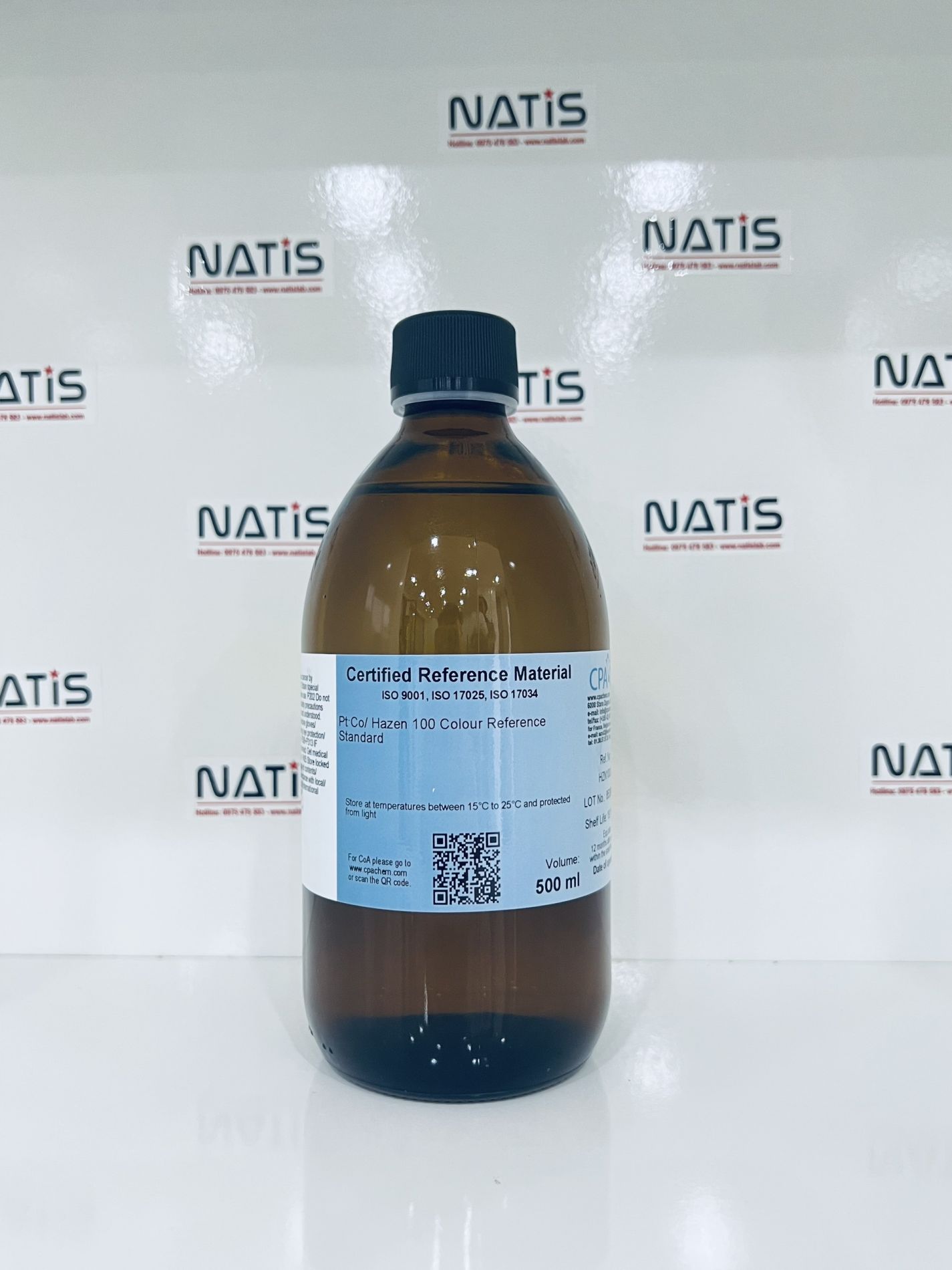 Dung dịch chuẩn Độ màu 100 Pt-Co, chai 500mL, CPAchem