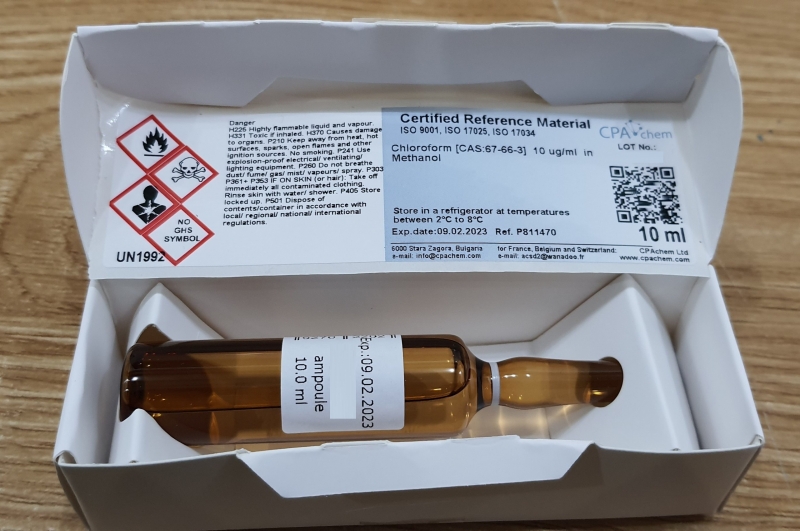 Dung dịch chuẩn Chloroform [CAS:67-66-3] 10 ug/ml trong Methanol, CPAchem