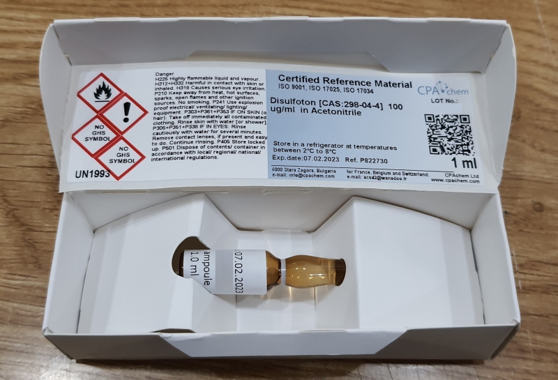 Dung dịch chuẩn Disulfoton [CAS:298-04-4] 100 ug/ml trong Acetonitrile, CPAchem