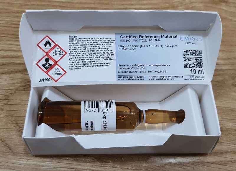Dung dịch chuẩn Ethylbenzene [CAS:100-41-4] 10 ug/ml trong Methanol, CPAchem