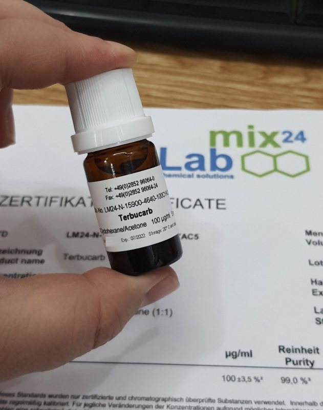 Dung dịch chuẩn Terbucarb 100 µg/mL trong Cyclohexane, Labmix24 - đức