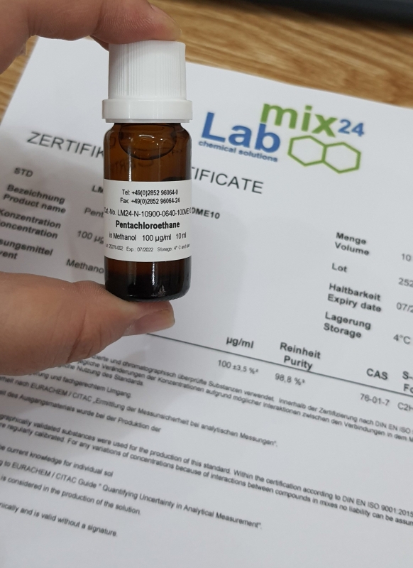 Dung dịch chuẩn Pentachloroethane 100 µg/mL trong Methanol, Labmix24