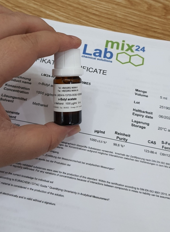 Dung dịch chuẩn n-Butyl acetate 1000 µg/mL trong Methanol, Labmix24