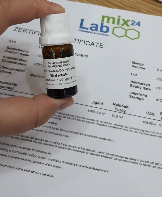 Dung dịch chuẩn Vinyl acetate 1000 µg/mL trong Methanol, Labmix24