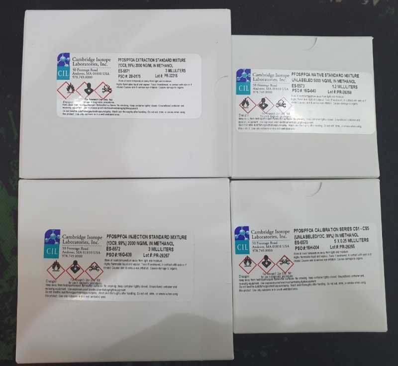 Dung dịch chuẩn Dung dịch chuẩn ES-5570, PFOS/PFOA CALIBRATION SERIES CS1 - CS5 (UNLABELED/13C, 99%) IN METHANOL, Hãng CIL, USA