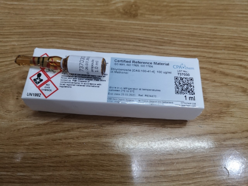 Dung dịch chuẩn Ethylbenzene [CAS:100-41-4] 100 ug/ml trong Methanol, CPAchem