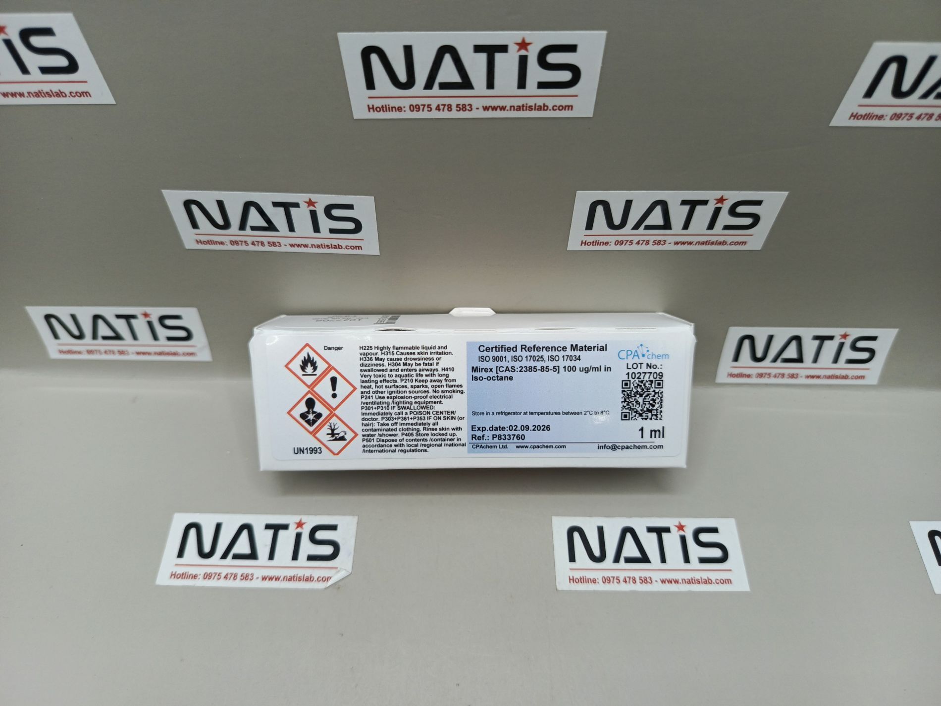 Dung dịch chuẩn Mirex [CAS:2385-85-5] 100 ug/ml trong Iso-octane, CPAchem