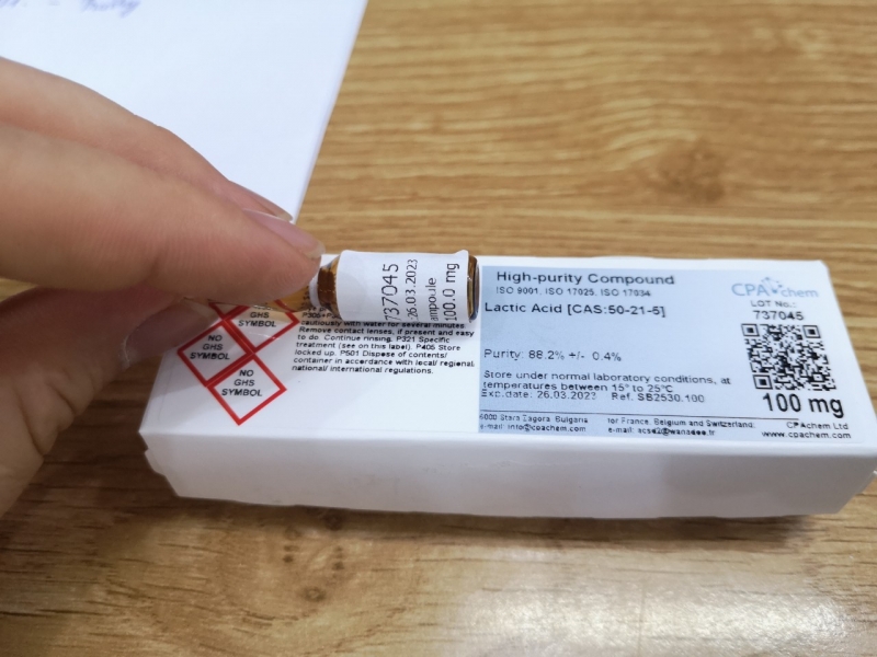 Chất chuẩn Lactic Acid [CAS:50-21-5], CPAchem
