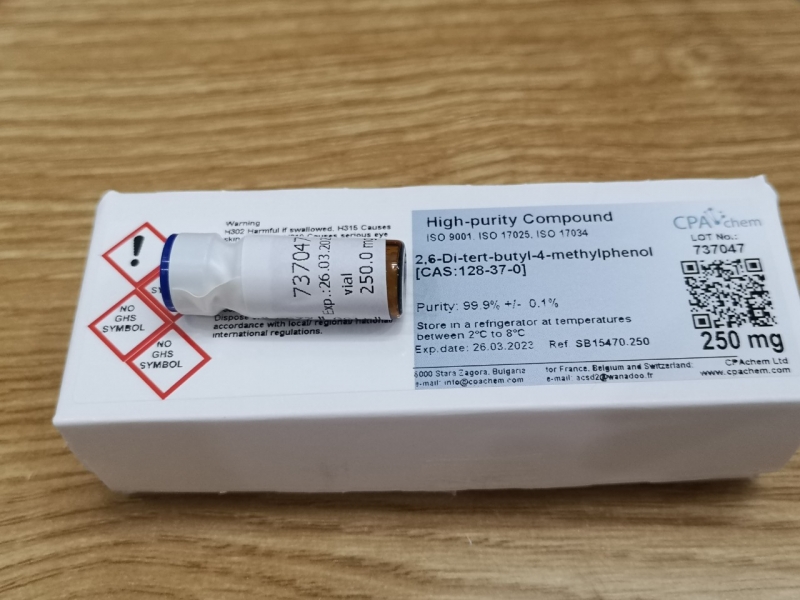 Chất chuẩn 2,6-Di-tert-butyl-4-methylphenol [CAS:128-37-0], CPAchem