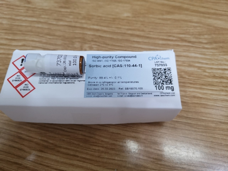 Chất chuẩn Sorbic acid [CAS:110-44-1], CPAchem