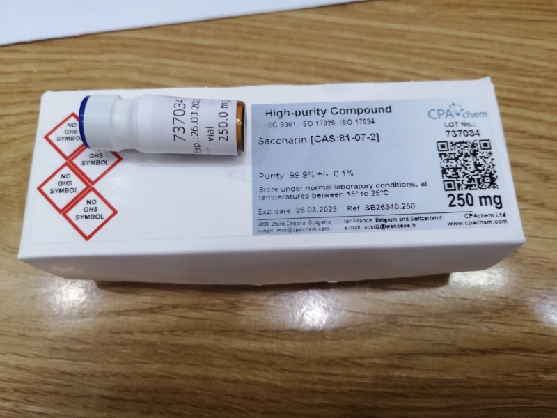 Chất chuẩn Saccharin [CAS:81-07-2], CPAchem