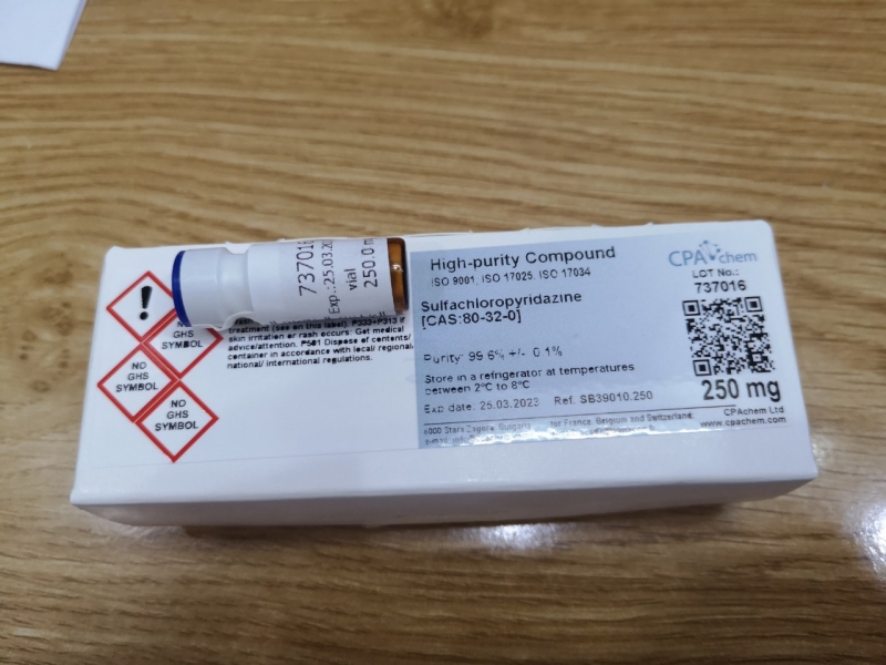 Chất chuẩn Sulfachloropyridazine [CAS:80-32-0], CPAchem