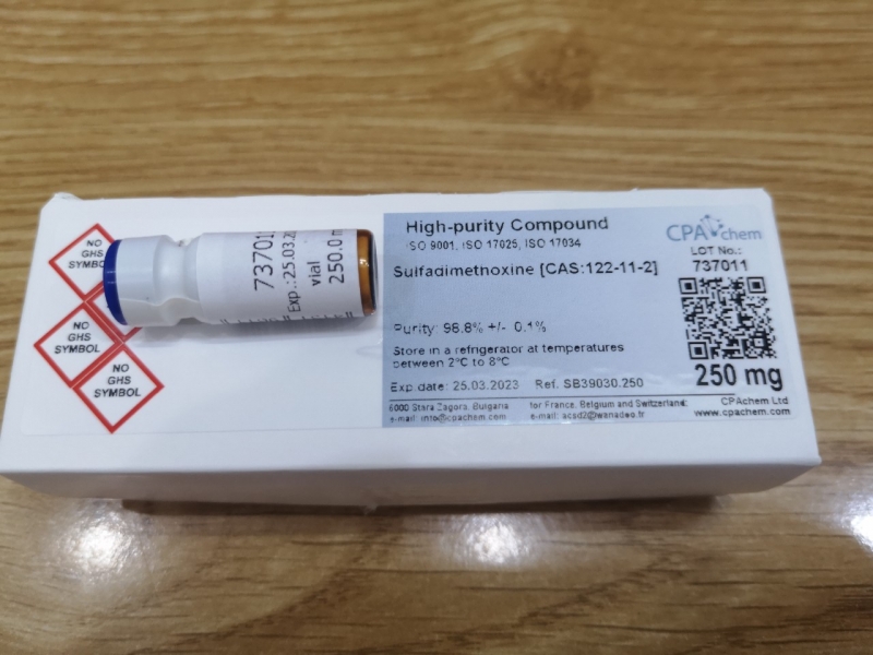 Chất chuẩn Sulfadimethoxine [CAS:122-11-2], CPAchem