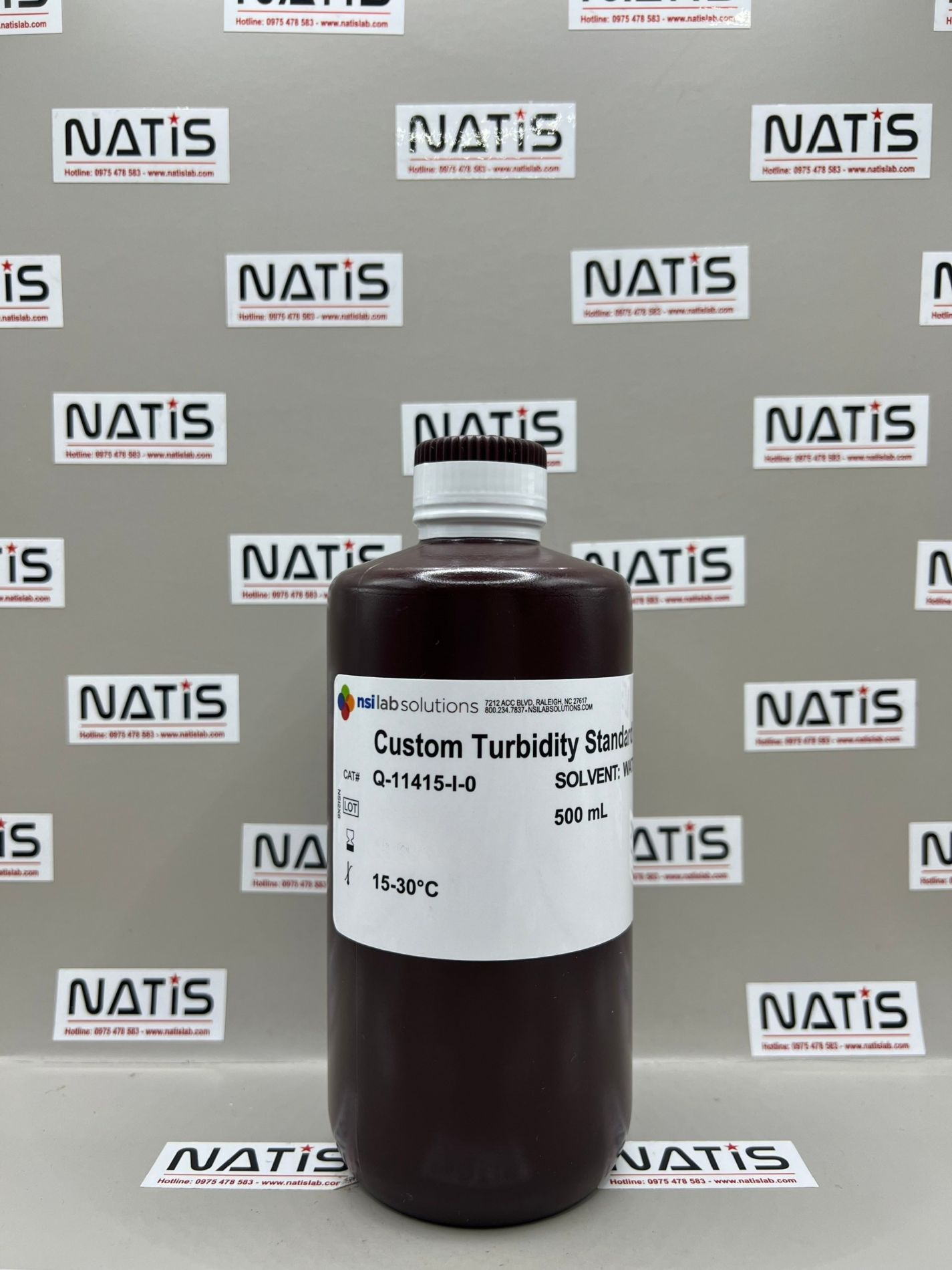 Dung dịch chuẩn Độ đục 0 NTU, chai 500mL, hãng NSI, Mỹ