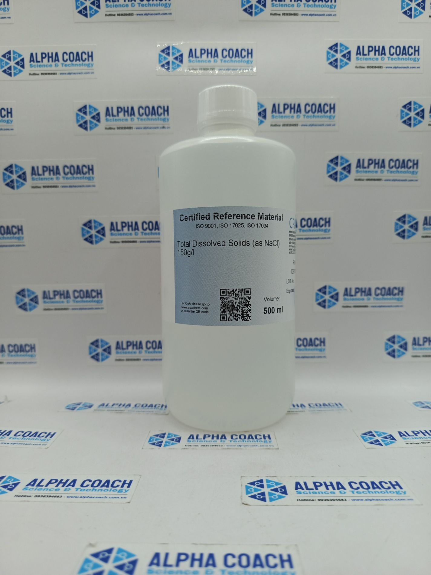 Dung dịch chuẩn TDS 150000mg/L - Total Dissolved Solids (as NaCl) 150000mg/L, mã TDS150000.L5, hãng CPAchem - Bungari
