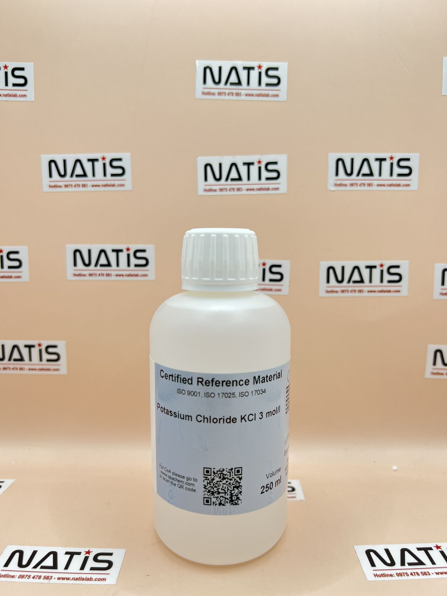 Dung dịch KCl 3M - Potassium Chloride KCl 3 mol/l, mã Z14464098, hãng CPAchem, Bungari