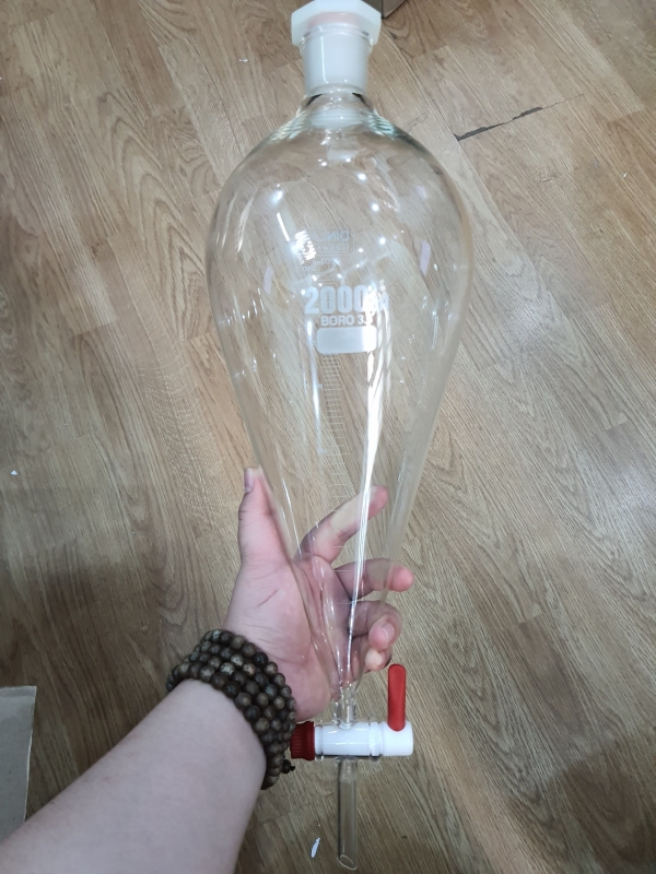Phễu chiết quả lê 2Lit, có vạch chia - Dinlab
