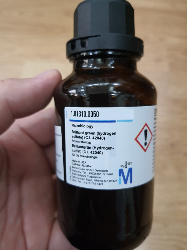 Brilliant green (hydrogen sulfate), Merck