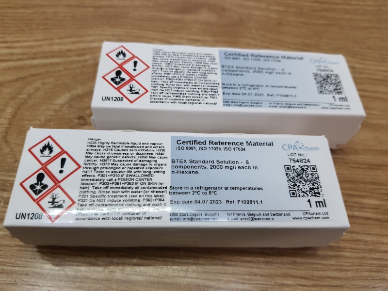 Dung dịch chuẩn BTEX - 6 components 2000mg/l each in n-Hexane,lọ 1mL, CPAchem