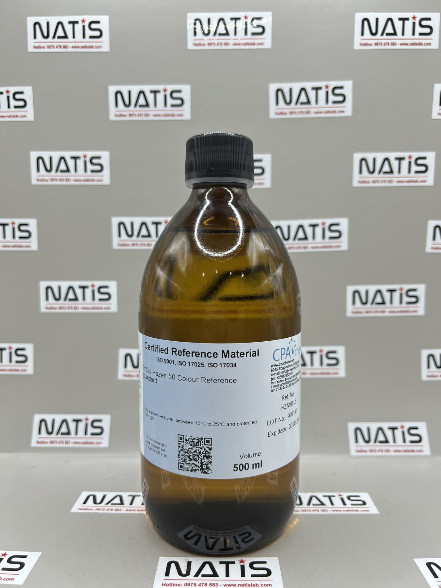 Dung dịch chuẩn Độ màu 50 Pt-Co, chai 500mL, CPAchem
