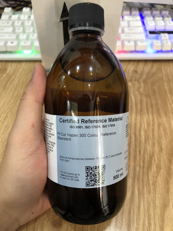 Dung dịch chuẩn Độ màu 300 Pt-Co, chai 500mL, CPAchem