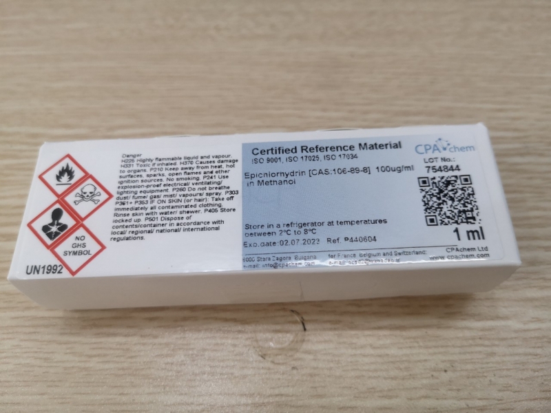 Dung dịch chuẩn Epichlorhydrin [CAS:106-89-8] 100ug/ml  in Methanol, lọ 1mL, CPAchem