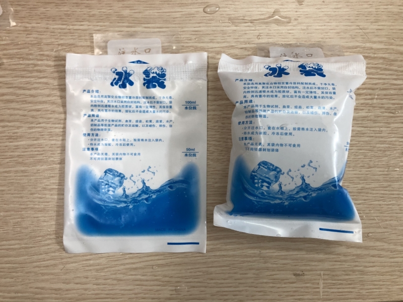 Túi đá gel trắng 100mL, Trung Quốc
