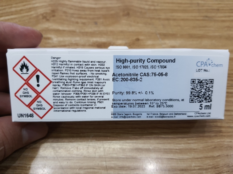 Chất chuẩn Acetonitrile [CAS:75-05-8], CPAchem