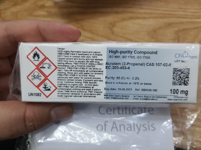 Chất chuẩn Acrolein (2-Propenal) [CAS:107-02-8], CPAchem