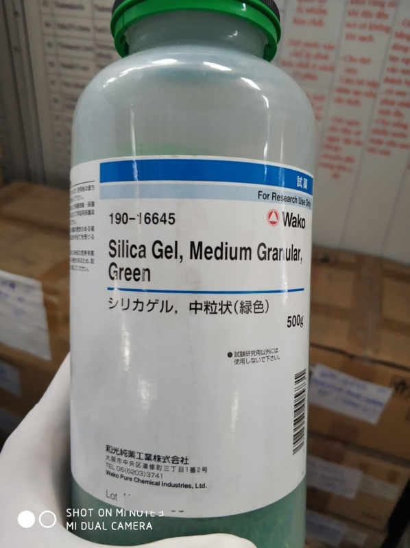 Silica gel, Medium Granular, Green, Wako
