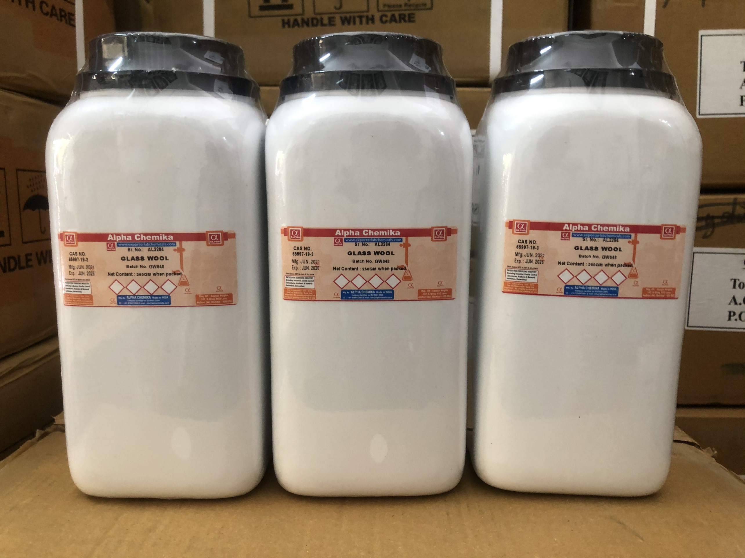 Glass wool, Alpha Chemika