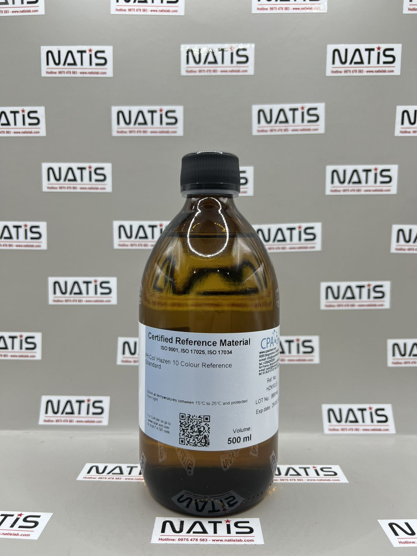 Dung dịch chuẩn Độ màu 10 Pt-Co, chai 500mL, CPAchem