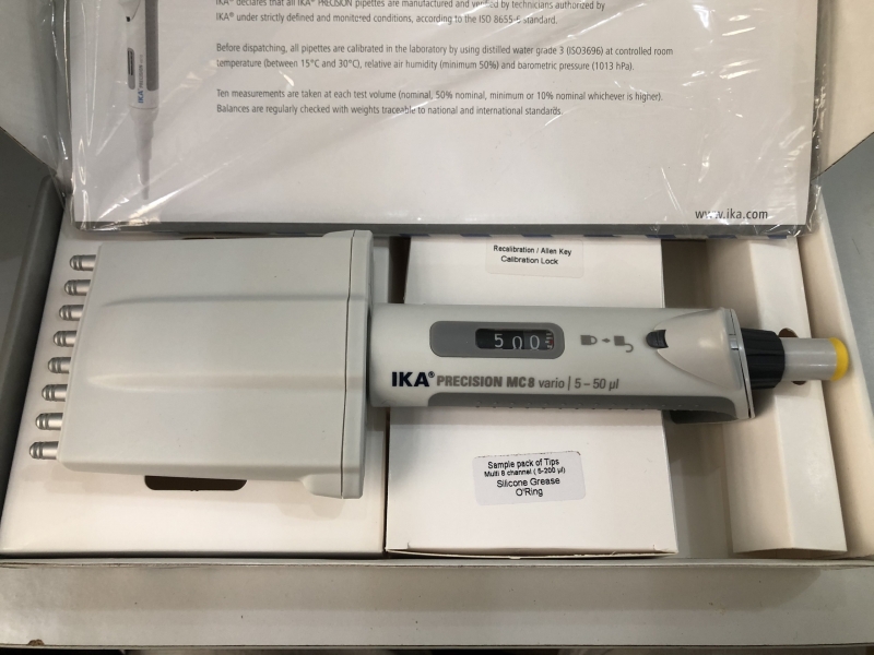 Micropipet 8 kênh 5-50 µl, IKA - Đức