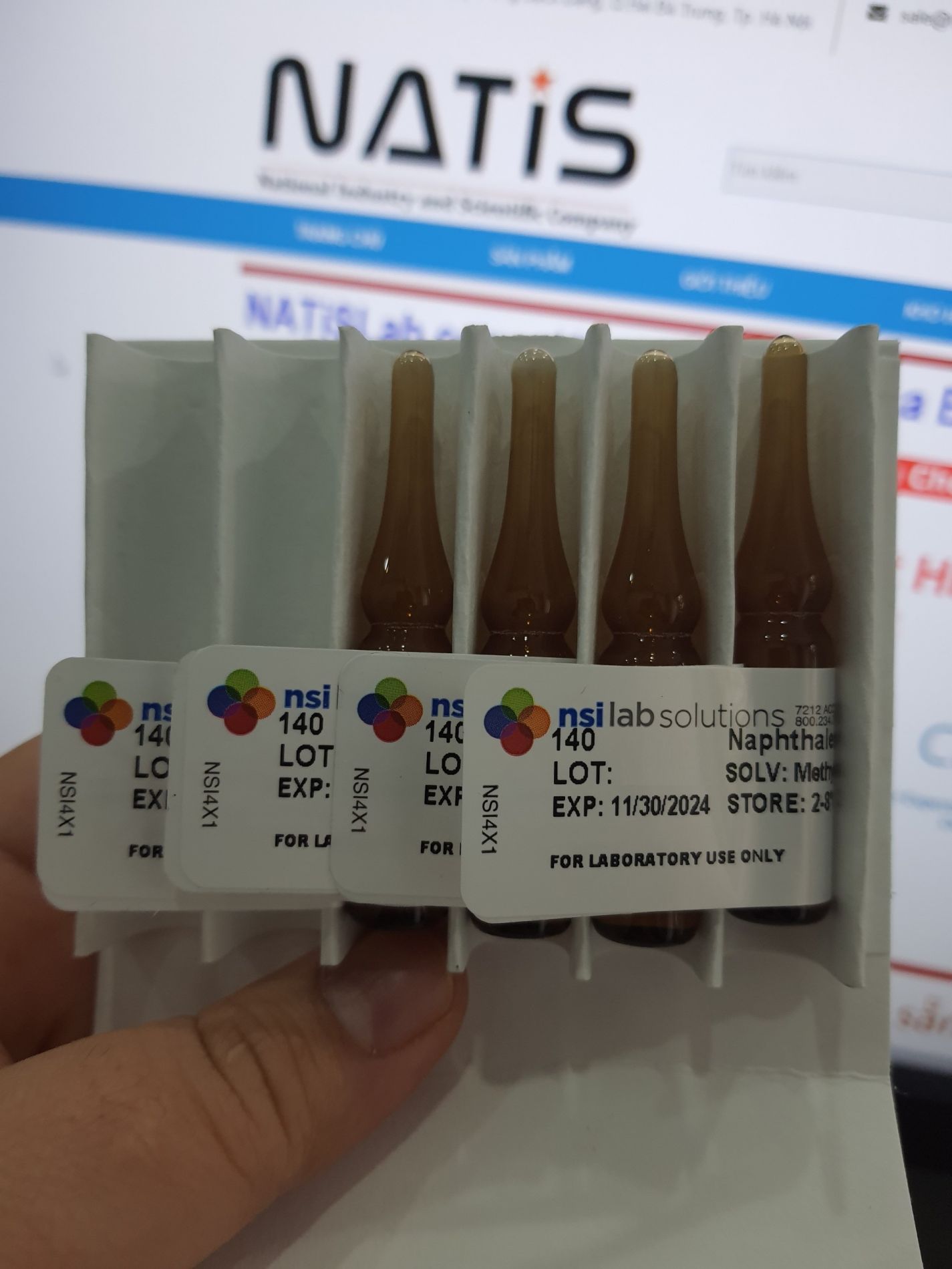 Dung dịch chuẩn Naphthalene-d8 2000 ug/mL in Methylene Chloride, NSI - Mỹ