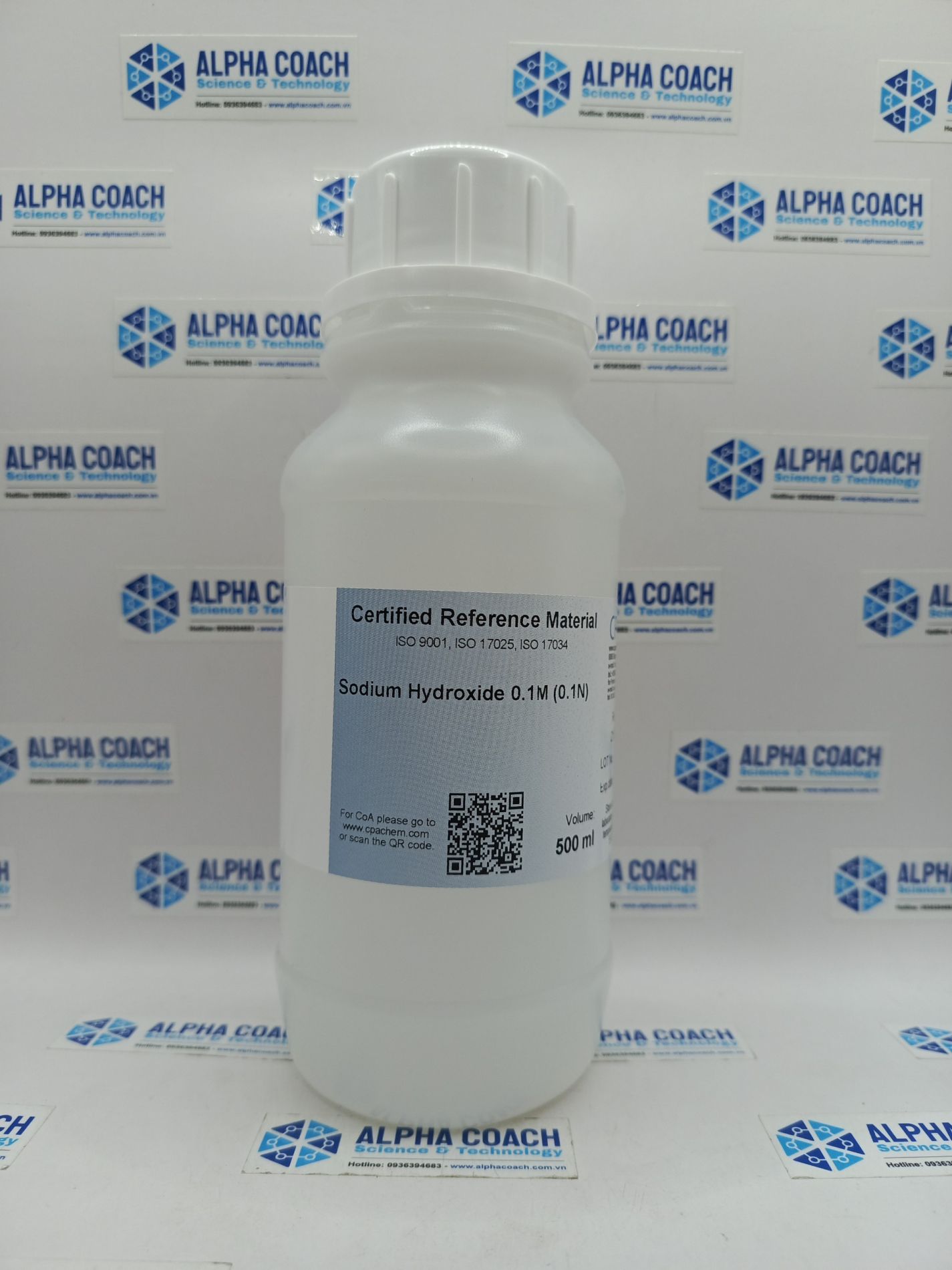Dung dịch chuẩn Sodium Hydroxide 0.1M (0.1N), mã Z15171095, hãng CPAchem - Bungari