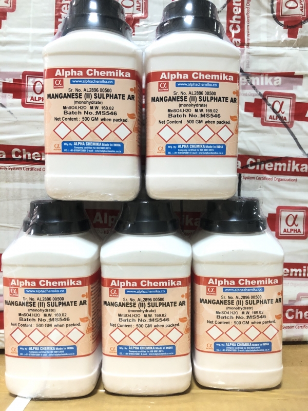 Manganese (II) Sulphate AR (monohydrate), hãng Alpha Chemika - Ấn Độ