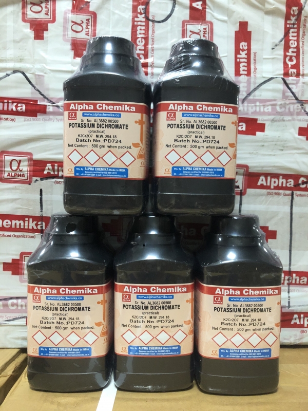 Potassium dichromate (practical), hãng Alpha Chemika - Ấn Độ