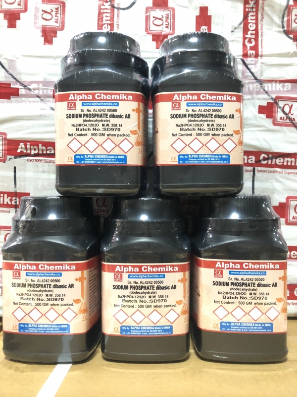Sodium phosphate dibasic AR (dodecahydrate), hãng Alpha Chemika - Ấn Độ